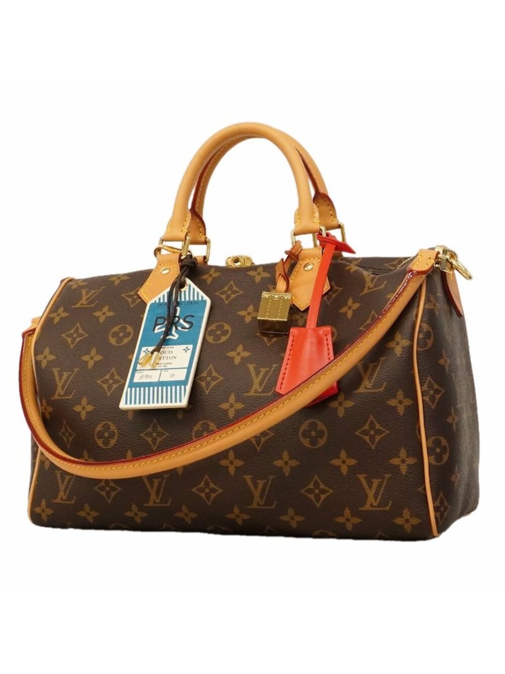 Louis Vuitton Handbag Monogram Speedy Bandouliere Brown Red 2-Way Bag